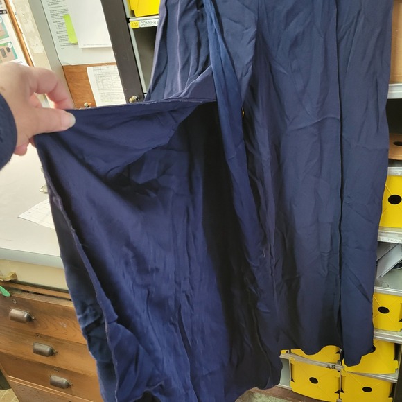 Ralph Lauren Purple Label Navy Blue Wide Leg Sailor Button Palazzo Pants Size 6 - Picture 13 of 14